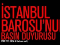 İSTANBUL BAROSUNDAN BASIN AÇIKLAMASI