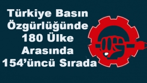 Türkiye Basın Özgürlüğünde 180 Ülke Arasında 154'üncü Sırada