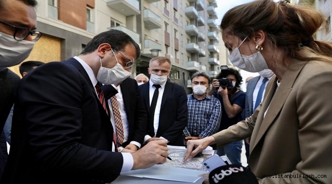 İBB Başkanı Ekrem İmamoğlu, "Bayrampaşa Yerinde Dönüşüm Projesi"ni inceledi.