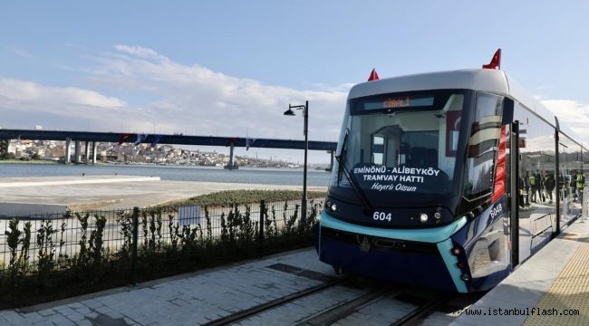 Eminönü-Alibeyköy Tramvay Hattı'nın, Alibeyköy-Cibali bölümü açıldı.