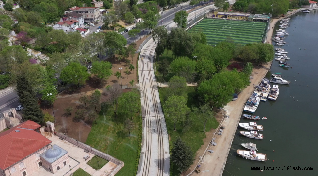 Haliç'te sahil kenarına yürüyüş yolu 