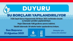 Su Borçları Yeniden Yapılandırılıyor.