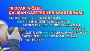 ÇALIŞAN GAZETECİLERİN YÜZDE 73.5'İ GEÇİNEMİYOR AMA YÜZDE 70'İ MESLEĞİ DEĞİŞTİRMEYİ DÜŞÜNMÜYOR