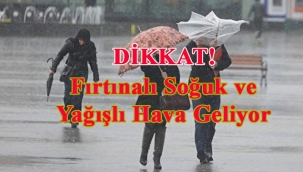  Fırtınalı Soğuk ve Yağışlı Hava Geliyor