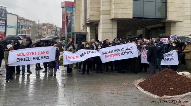 Sultan Murat Sakinlerinden Belediye Önünde Tapu Eylemi