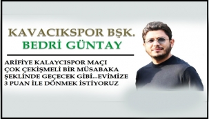 GÜNTAY"EVİMİZE 3 PUANLA DÖNMEK İSTİYORUZ"