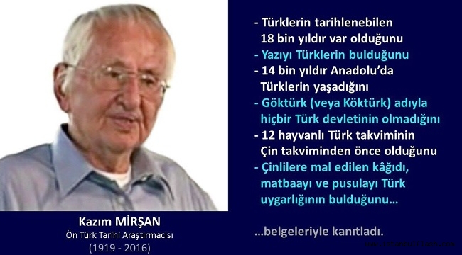 KAZIM MİRŞAN; TARİH TÜRKLERLE BAŞLAR