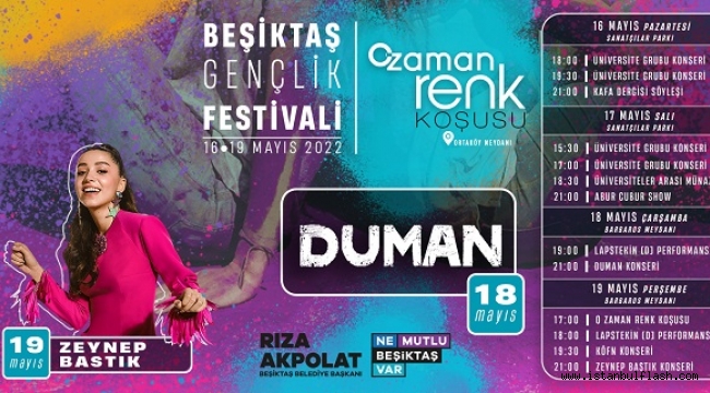 Beşiktaş'ta 19 Mayıs Gençlik Festivali İle Kutlanacak 