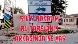 BİLİN BAKALIM BU TABELANIN ARDINDA NE VAR?