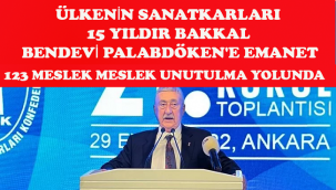 ÜLKENİN SANATKARLARI 15 YILDIR BAKKAL BENDEVİ PALABDÖKEN'E EMANET