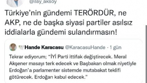 İLAY AKSOY': "KİMSE GÜNDEMİ SULANDIRMASIN"