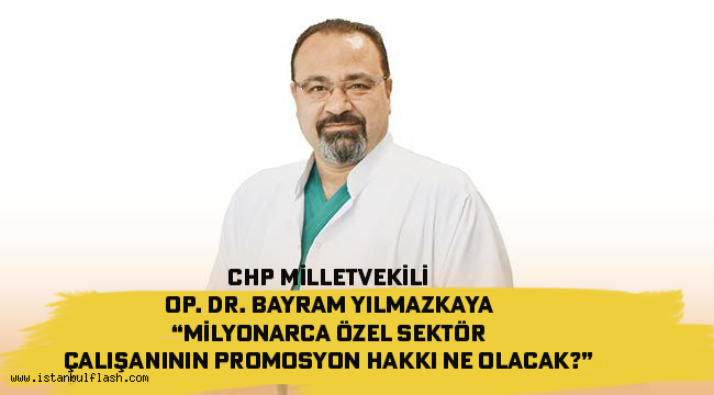 Yılmazkaya, "Milyonarca Özel Sektör Çalışanının Promosyon Hakkı Ne Olacak?"