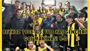 BEYKOZ 1908 A.Ş. U18 YAŞ GENÇLERİ GOL MAKİNASI 8-0