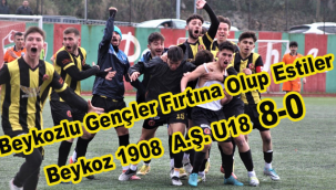 BEYKOZ U18 GENÇLERİ FIRTINA OLUP ESTİLER 8-0