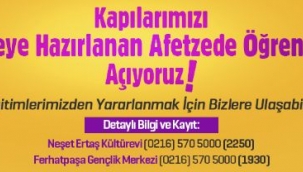 ATAŞEHİR BELEDİYESİ DEPREMZEDE ÖĞRENCİLERE EĞİTİM DESTEĞİ VERİYOR