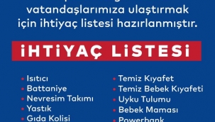 İBB AFET YARDIM KAMPANYASI BAŞLATTI