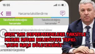 ARIK'TAN DEPREMZEDELERE TAKSİTLE MEZAR SATAN BELEDİYEYE TEPKİ: "ACIMI KAÇA BÖLECEKSİNİZ"