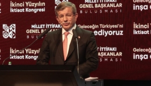  Davutoğlu İzmir İktisat Kongresinde "Hakimiyet-i milliye için hakimiyet-i iktisadiye" diyerek bir araya geldik; 