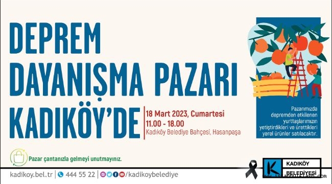 KADIKÖY'DE DEPREMZEDE YEREL ÜRETİCİLERLE DAYANIŞMA PAZARI 