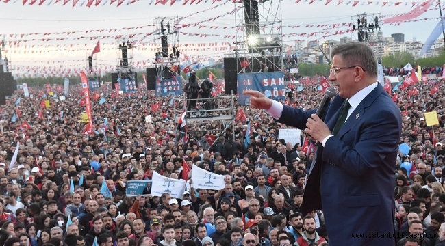 Davutoğlu, İstanbul'dan Beştepe'ye seslendi: "Bunlar ejder meyvesiyle beslenip, halka soğanı çok görürler"