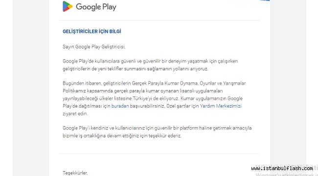 GOOGLE PARAYLA KUMAR OYNANAN ÜLKELER LİSTESİNE TÜRKİYE'Yİ DE EKLEDİ 