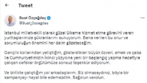 Milletvekili Seçilen Özçağdaş'tan teşekkür