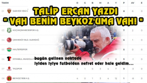 TALİP ERCAN, " VAH BENİM BEYKOZ'UMA VAH! "