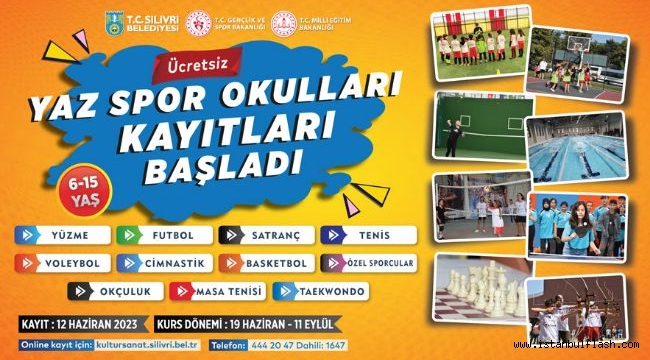 ÜCRETSİZ YAZ SPOR OKULLARI KAYITLARI BAŞLADI