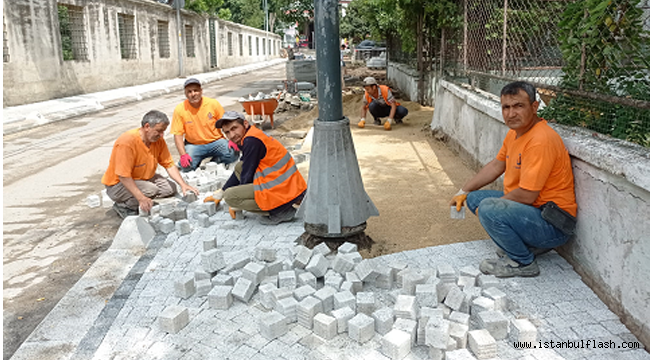 ÜSKÜDAR SOKAKLARINDA KALDIRIM GÜNCELLEMESİ