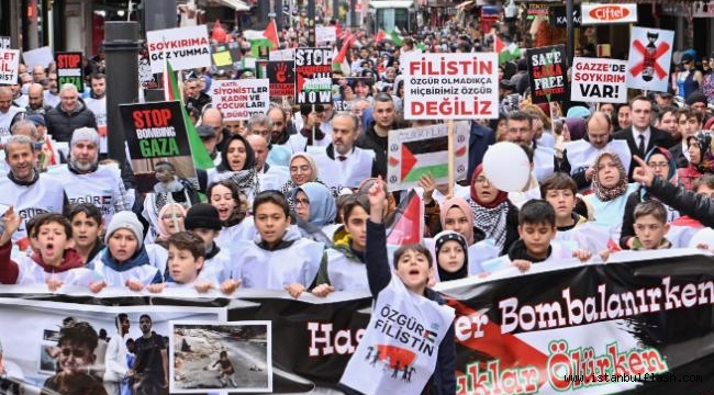 BURSALI ÇOCUKLAR ELELE İSRAİLİ PROTESTO ETTİ