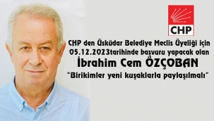 Belediyelerde Birçok birimde görev yapan İnşaat Mühendisi İbrahim Cem ÖZÇOBAN Meclis üyeliğine aday