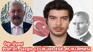 Prof. Dr. Sezgin ÇELİK' Ege AKERSOY 'un Tutuklama Kararını haksız bulduğumu ve üzüldüğümü belirtmek isterim.