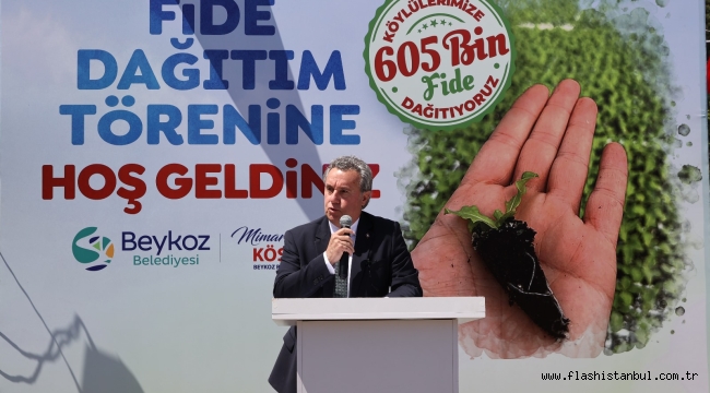 BEYKOZLU ÇİFTÇİLERE YENİ DÖNEMİN İLK FİDELERİ DAĞITILDI