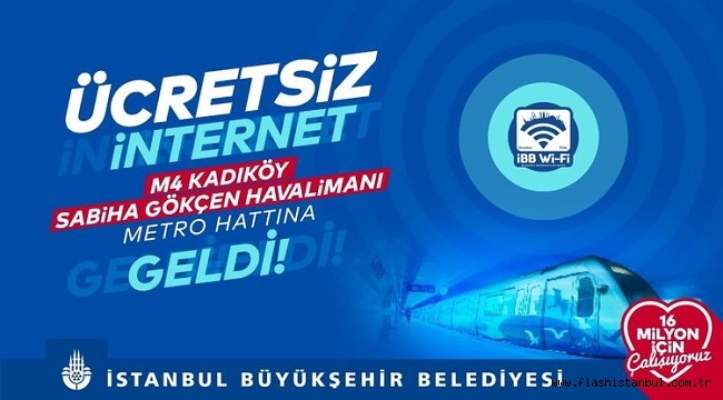 M4 METRO HATTI'NDA ÜCRETSİZ SINIRSIZ İNTERNET WI-FI HİZMETİ BAŞLADI