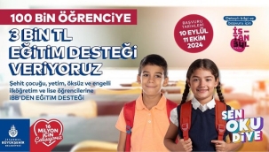 'SEN OKU DİYE' EĞİTİM DESTEĞİ BAŞVURULARI BAŞLADI