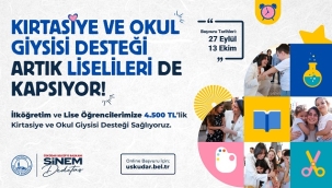 ÜSKÜDAR BELEDİYESİ'NİN ÖĞRENCİLERE KIRTASİYE VE OKUL GİYSİSİ DESTEĞİ SÜRÜYOR