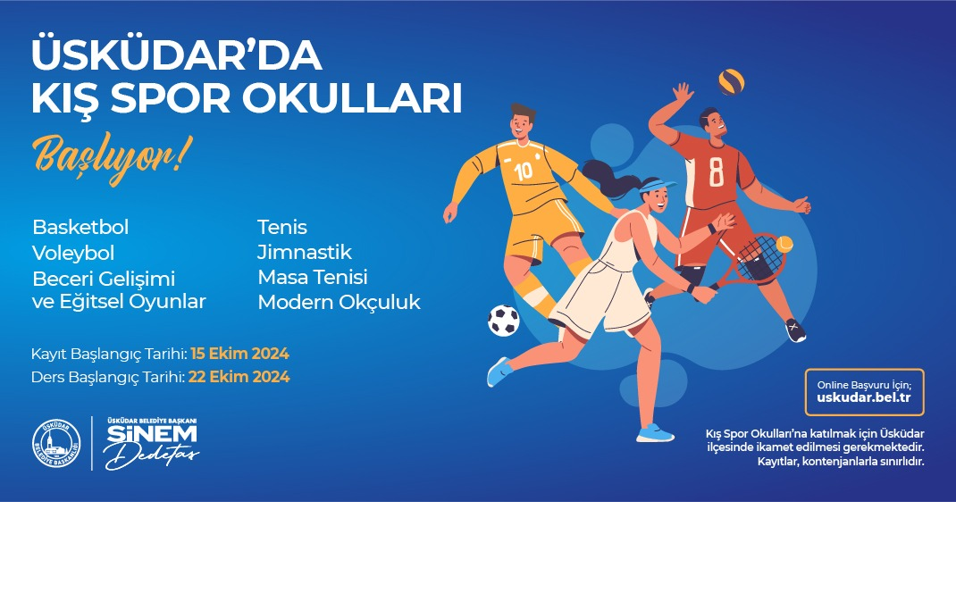 ÜSKÜDAR'DA KIŞ SPOR OKULLARI KAYITLARI BAŞLADI