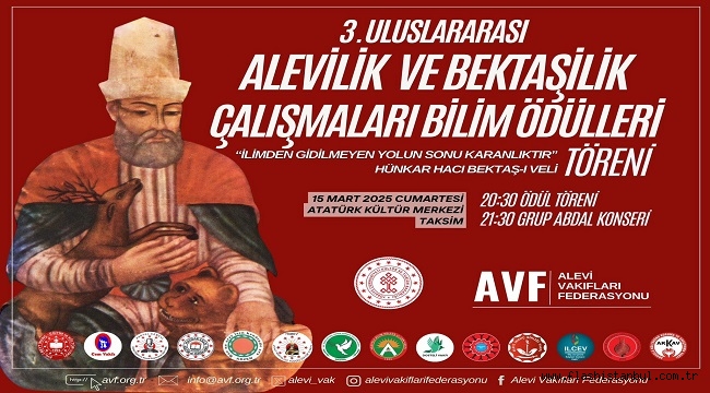 3. ALEVLİK BEKTAŞİLİK ÇALIŞMALARI BİLİM ÖDÜLLERİ SAHİPLERİNİ BULUYOR