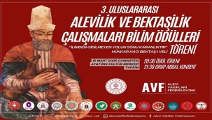 3. ALEVLİK BEKTAŞİLİK ÇALIŞMALARI BİLİM ÖDÜLLERİ SAHİPLERİNİ BULUYOR