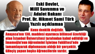 Türk"Konu Denklik Değildir İmamoğlu öğrenimini İşletme Fakültesi'nde tamamlayarak diplomasını almıştır. 