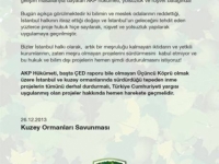 KUZEY ORMANLARI SAVUNMASI BASIN AÇIKLAMASIDIR