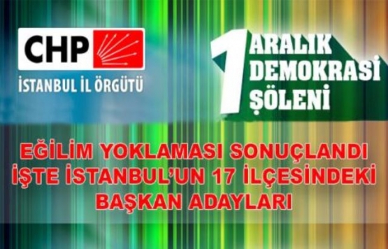 CHP İstanbul' da 17 İlçede Eğilim yoklaması yaptı.