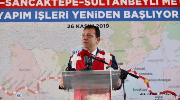 İmamoğlu, 2 Yıldır Durdurulan Metro Hattını Yeniden Başlattı