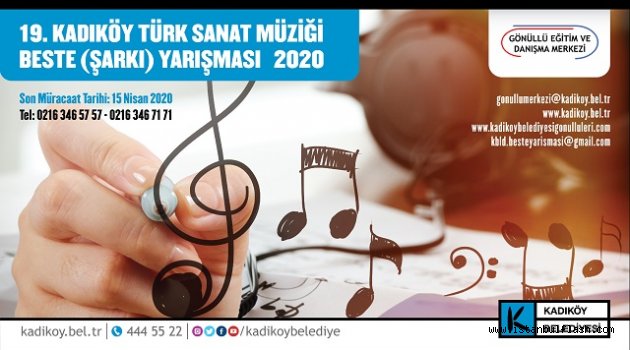 Kadıköy Türk Sanat Müziği Beste Yarışması Başladı