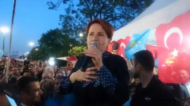 Meral Akşener "Ekrem İmamoğlu "An itibarı ile 16 milyon İstanbullunun adayıdır "dedi.