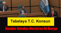 Üsküdar Belediye Meclisine ilk Önerge Tabelaya T.C. Konsun