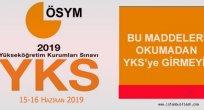 BU MADDELERİ OKUMADAN YKS'ye GİRMEYİN