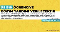 95 Bin Öğrenciye Eğitim Yardımı Verilecek