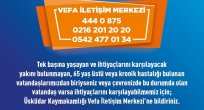  Üsküdar Kaymakamlığı Vefa İletişim Merkezi